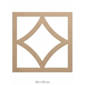 DS004 Elmas Desenli Dekoratif Duvar Süsü Ahşap Boyanabilir Obje